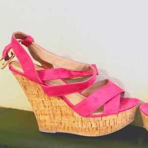 Pink Wedge Sandles